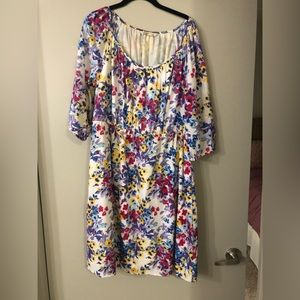 Old Navy Half Sleeve Floral Knee Length Dress
